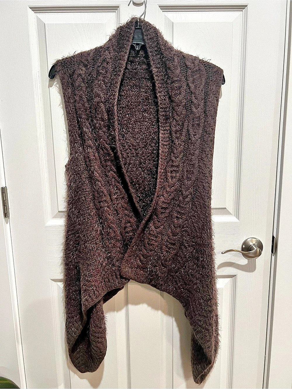 G by Guess Purple Draped Knit Vest